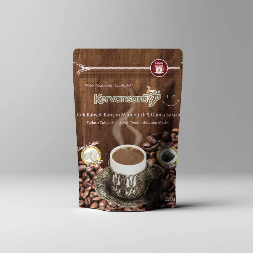 Türk Kahveli Karışım Menengiçli & Damla Sakızı Aromalı - 1
